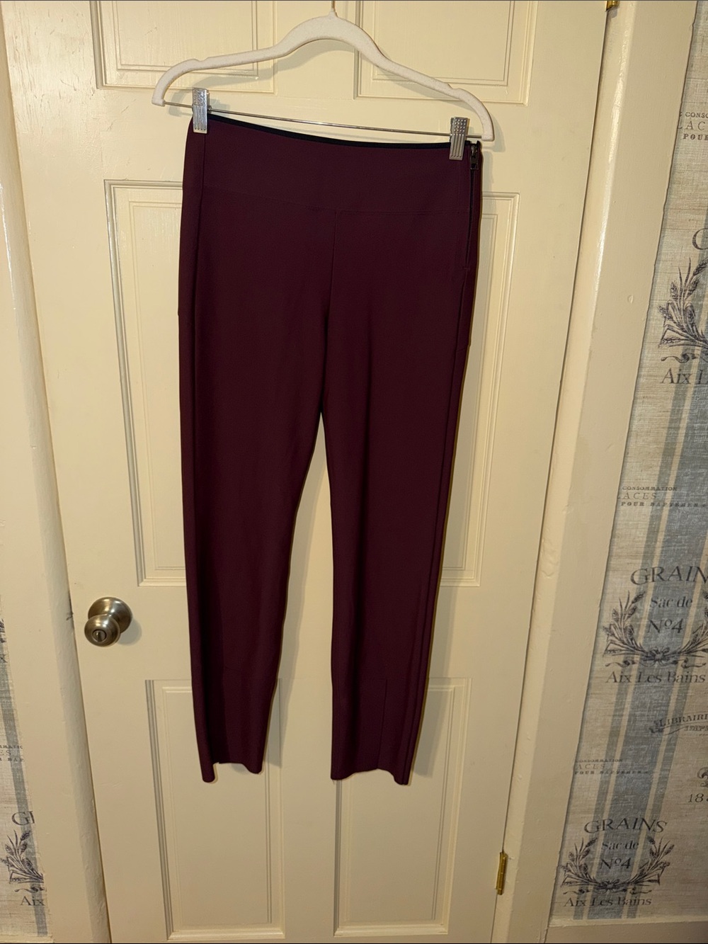 Athleta Straight-Leg Pull-On Pants in Deep Wine